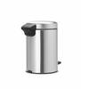Cubo de pedal de acero inoxidable Brabantia, 3 litros, cierre silencioso